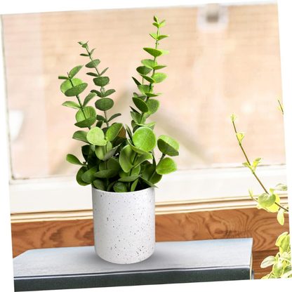 Garden Gyani Artificial Rubber Plant – Small Faux Potted Plant for Tabletop, Home, Bathroom & Office Décor | Indoor Decorative Greenery