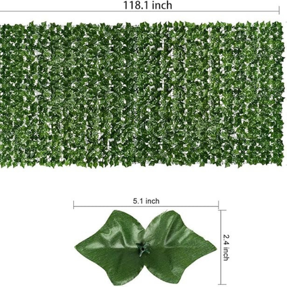 Garden Gyani Artificial Faux Ivy Leaf Mat – 1m x 3m Dark Green Privacy Fence Panel for Wall Decor, Vertical Garden, Balcony & Backdrop Decoration