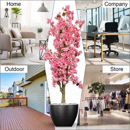 Garden Gyani Artificial Bougainvillea Tree – 5.7 Feet Tall | Faux Flowering Tree with Pink Blooms for Home, Balcony & Office Décor | Indoor Outdoor UV Resistant Decorative Plant Without Pot