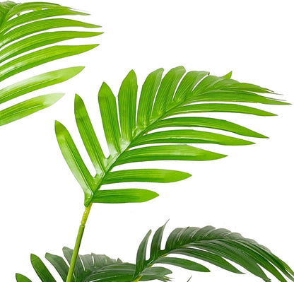 Garden Gyani Artificial Areca Palm Plant with Black Pot – 75 cm Tall