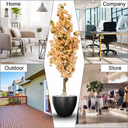 Artificial Peach Blossom Tree 5.7 Feet – Decorative Faux Flower Tree for Home & Event Decor