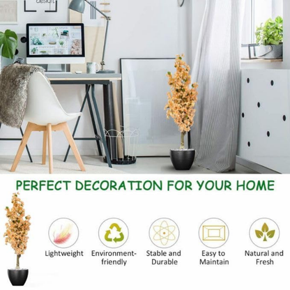 Artificial Peach Blossom Tree 5.7 Feet – Decorative Faux Flower Tree for Home & Event Decor
