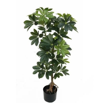 Garden Gyani Real Touch Schefflera – 100 cm Tall Artificial Plant | Lifelike Faux Indoor & Outdoor Decorative Greenery