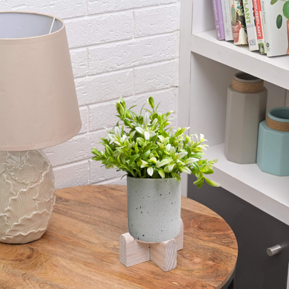 Garden Gyani Artificial Rubber Plant – Small Faux Potted Plant for Tabletop, Home, Bathroom & Office Décor | Indoor Decorative Greenery