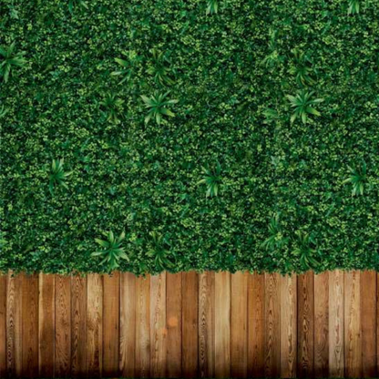 Garden Gyani Artificial Vertical Garden Panel 50×50 cm | Premium Mixed Foliage with White Flowers | UV Protected Indoor Outdoor Decor