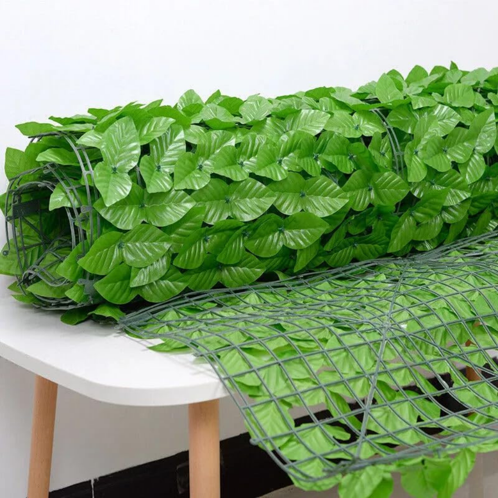 Artificial Leaf Fence Mat 1×3 Meter – Decorative Green Privacy Fence Panel Roll
