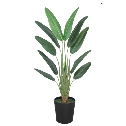 Garden Gyani Bird of Paradise X1  120 cm Tall Artificial Plant | Lifelike Tropical Faux Greenery Without Pot for Home & Office Décor