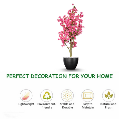 Garden Gyani Artificial Bougainvillea Tree – 5.7 Feet Tall | Faux Flowering Tree with Pink Blooms for Home, Balcony & Office Décor | Indoor Outdoor UV Resistant Decorative Plant Without Pot