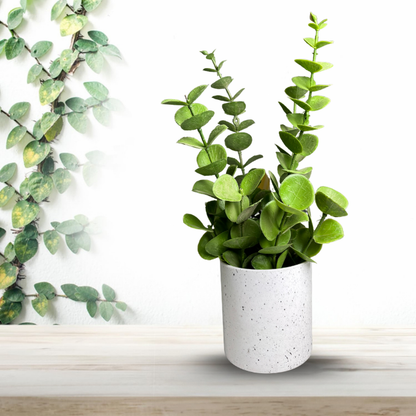 Garden Gyani Artificial Rubber Plant – Small Faux Potted Plant for Tabletop, Home, Bathroom & Office Décor | Indoor Decorative Greenery