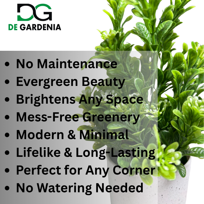 Garden Gyani Artificial Rubber Plant – Small Faux Potted Plant for Tabletop, Home, Bathroom & Office Décor | Indoor Decorative Greenery