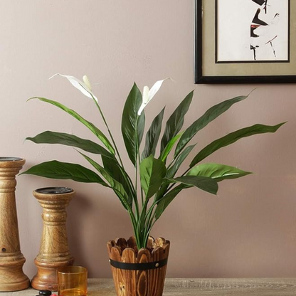 Garden Gyani Artificial Spathe Plant – Realistic Indoor Faux Greenery with Pot for Home & Office Décor