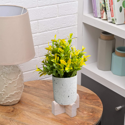 Garden Gyani Artificial Rubber Plant – Small Faux Potted Plant for Tabletop, Home, Bathroom & Office Décor | Indoor Decorative Greenery
