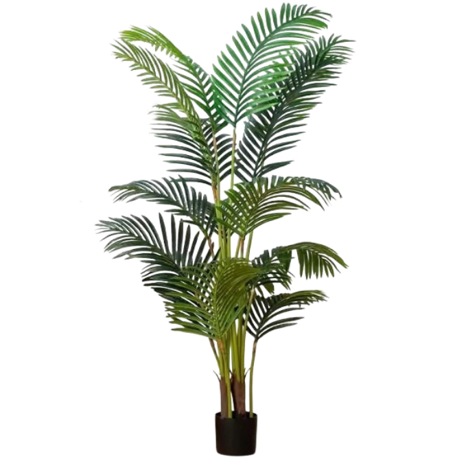 Garden Gyani 180CM Artificial Areca Palm X4 (Without Pot) – Extra Tall Lifelike Tropical Plant for Home, Office & Event Décor