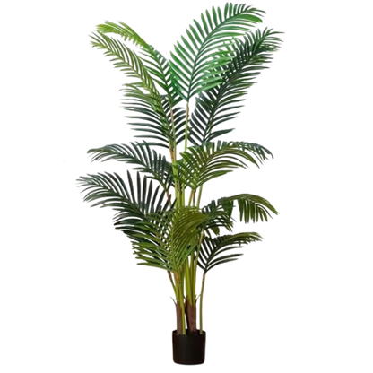 Garden Gyani 180CM Artificial Areca Palm X4 (Without Pot) – Extra Tall Lifelike Tropical Plant for Home, Office & Event Décor