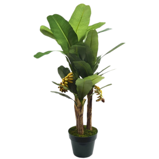 Garden Gyani Banana X3 – 90 cm Tall Artificial Plant | Lifelike Faux Indoor & Outdoor Décor Without Pot