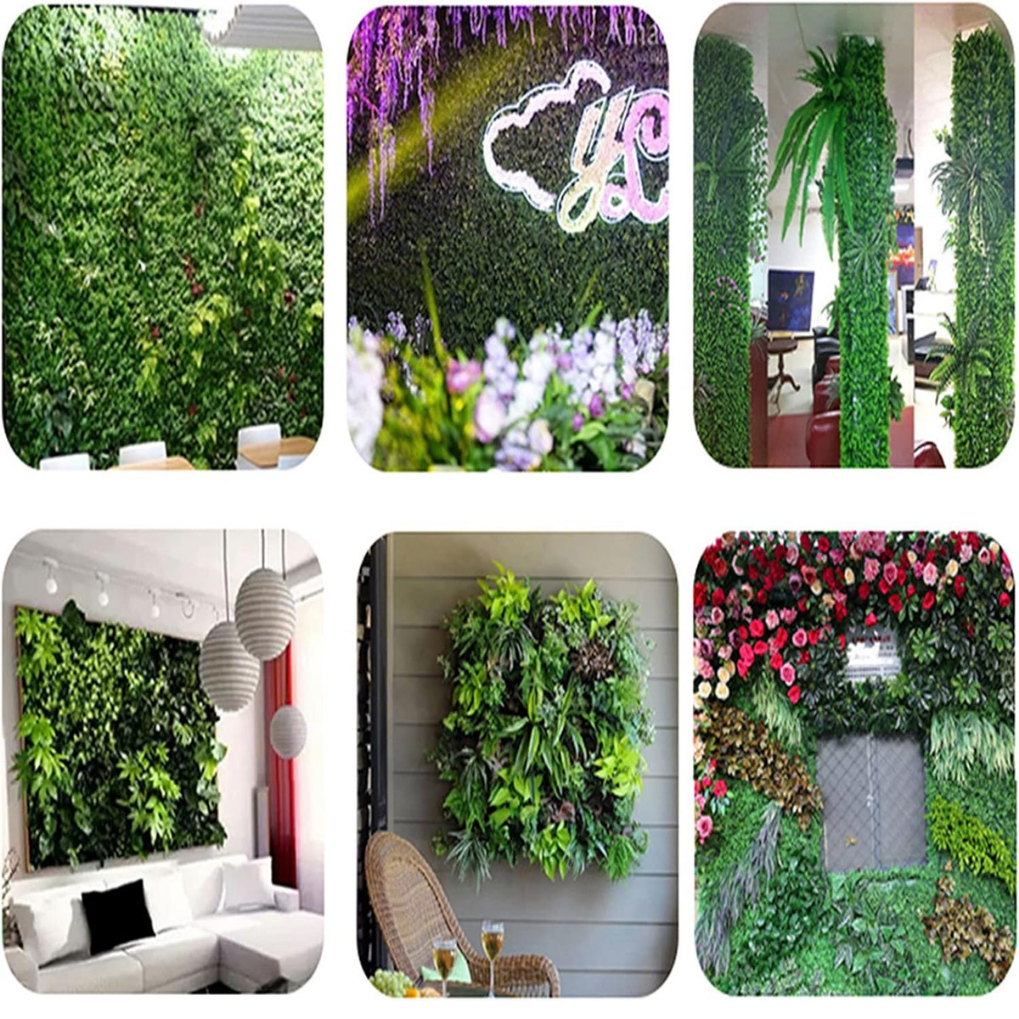 Garden Gyani Artificial Vertical Garden Panel 50×50 cm | Fine Dense Green Foliage Mat | UV Protected Indoor Outdoor Wall Decor