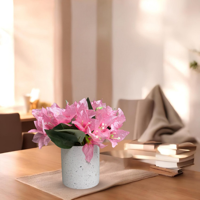 Garden Gyani Artificial Rubber Plant – Small Faux Potted Plant for Tabletop, Home, Bathroom & Office Décor | Indoor Decorative Greenery