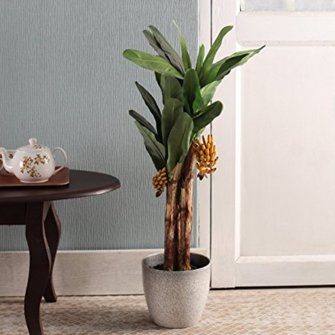 Garden Gyani Banana X3 – 90 cm Tall Artificial Plant | Lifelike Faux Indoor & Outdoor Décor Without Pot