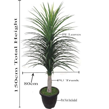 Garden Gyani Artificial Nolina Floor Plant – 150 cm Tall | Realistic Faux Indoor Ornamental Plant | Durable & Maintenance-Free Home & Office Decor | Pot Not Included