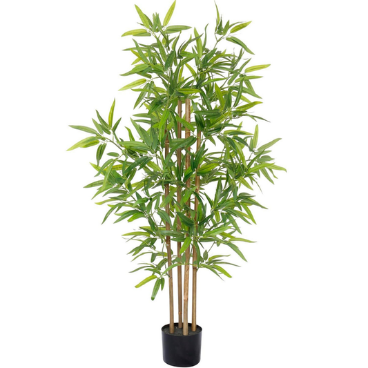 Artificial Bamboo Plant 4 Feet – Decorative Faux Bamboo Tree with Pot