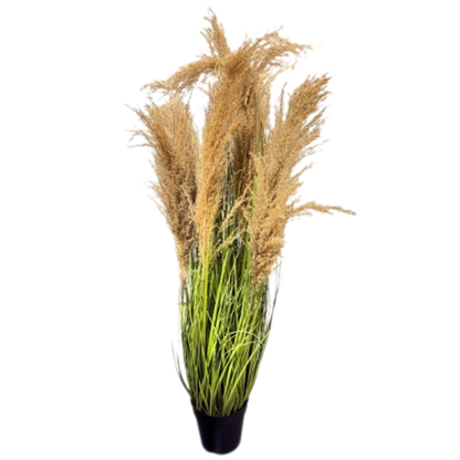 Garden Gyani Natural Reed Pampas – 105 cm Tall Artificial Plant with Pot | Lifelike Faux Home & Office Décor