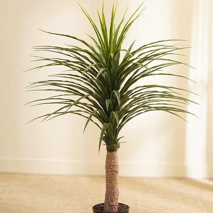 Garden Gyani Artificial Nolina Floor Plant – 150 cm Tall | Realistic Faux Indoor Ornamental Plant | Durable & Maintenance-Free Home & Office Decor | Pot Not Included