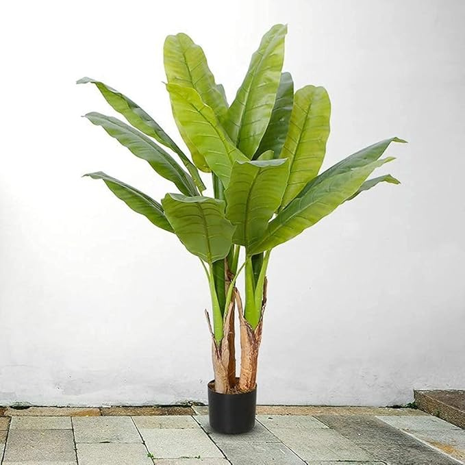 Garden Gyani 120CM Artificial Monstera Plant (Without Pot) – Real-Touch Split Leaf Tropical Décor for Home & Office