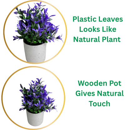 Garden Gyani Artificial Rubber Plant – Small Faux Potted Plant for Tabletop, Home, Bathroom & Office Décor | Indoor Decorative Greenery