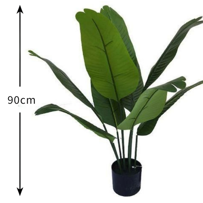 Garden Gyani 90CM Artificial Traveller Palm (Without Pot) – Exotic Tropical Plant for Home & Office Décor