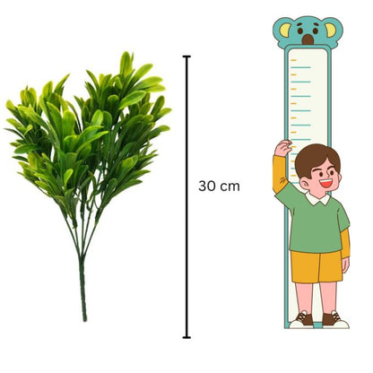 Garden Gyani 30CM Artificial Euphorbia Plant – 2 Stems (No Vase), Realistic Green Plastic Plant for Home, Office & Table Décor