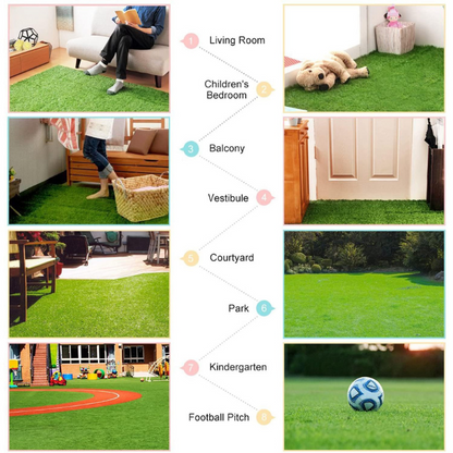 Garden Gyani 35MM Artificial Grass Carpet – 6.6 × 5 ft | Premium Turf for Balcony, Garden & Indoor Use | Waterproof, UV-Resistant & Skin-Friendly