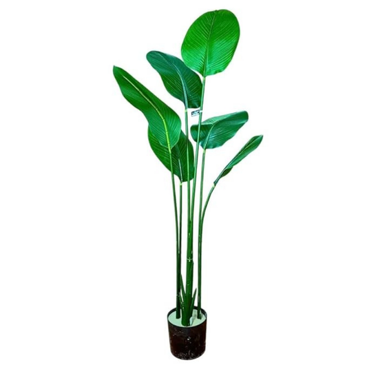 Garden Gyani Artificial Bird of Paradise Plant – 4 FT Tall Faux Tropical Palm Tree for Home, Office, Garden & Store Decor – Pot Not Included