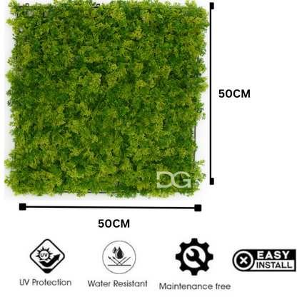Garden Gyani 50x50 cm Artificial Greenery Wall Panel – Lush Faux Vertical Garden Mat for Wall, Balcony & Home Décor