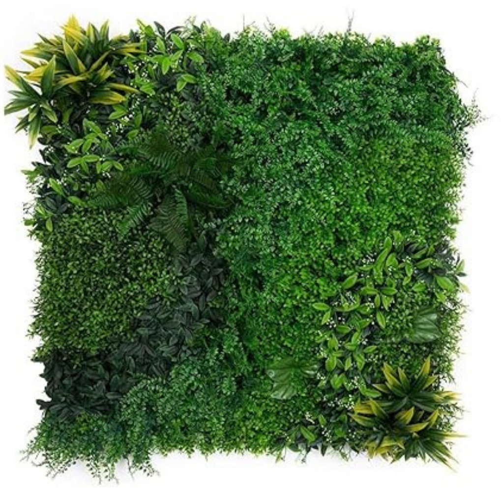 Garden Gyani Artificial Vertical Garden Panel 100×100 cm | Premium Mixed Foliage Design | UV Protected Indoor Outdoor Green Wall Decor