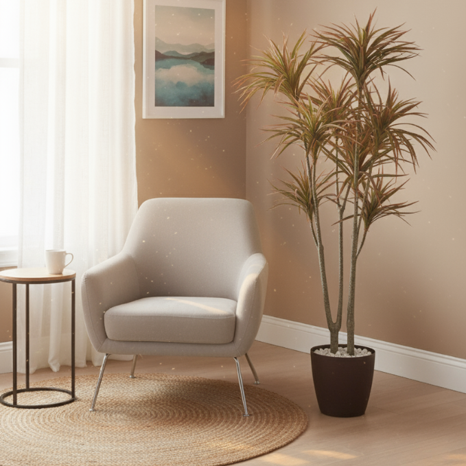 Garden Gyani Yucca X7 Purple – 150 cm Tall Artificial Plant | Lifelike Faux Indoor & Outdoor Décor