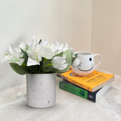 Garden Gyani Artificial Rubber Plant – Small Faux Potted Plant for Tabletop, Home, Bathroom & Office Décor | Indoor Decorative Greenery