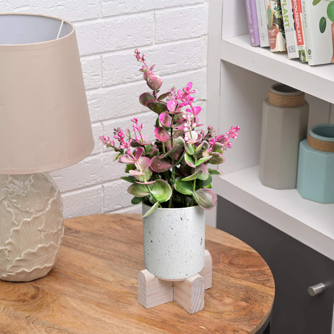 Garden Gyani Artificial Rubber Plant – Small Faux Potted Plant for Tabletop, Home, Bathroom & Office Décor | Indoor Decorative Greenery
