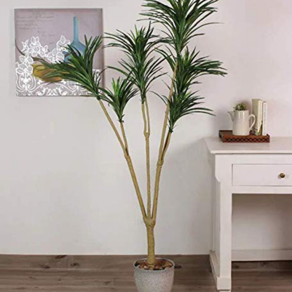 Garden Gyani Yucca X7 Green – 150 cm Tall Artificial Plant | Lifelike Faux Indoor & Outdoor Décor