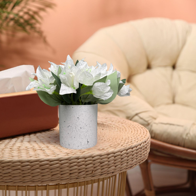 Garden Gyani Artificial Rubber Plant – Small Faux Potted Plant for Tabletop, Home, Bathroom & Office Décor | Indoor Decorative Greenery