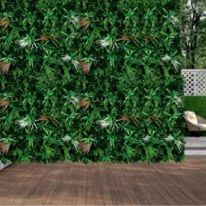 Garden Gyani 100x100cm Artificial Greenery Wall Panel – Lush Faux Vertical Garden Mat for Wall, Balcony, Fence & Home Décor