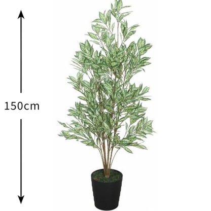 Garden Gyani Calathea G/W – 150 cm Tall Artificial Plant | Lifelike Faux Indoor & Outdoor Décor Without Pot