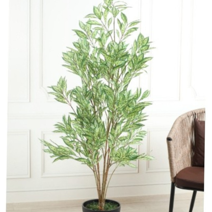 Garden Gyani Calathea G/W – 150 cm Tall Artificial Plant | Lifelike Faux Indoor & Outdoor Décor Without Pot
