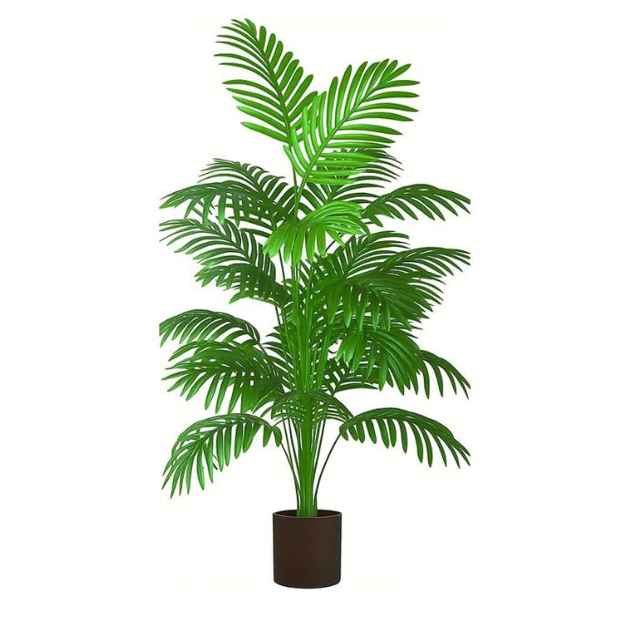 Garden Gyani 3.6 Ft Artificial Areca Palm Tree with Pot – 110CM Tall, 24 Leaves | UV Resistant Faux Palm Plant for Indoor & Outdoor Home Décor